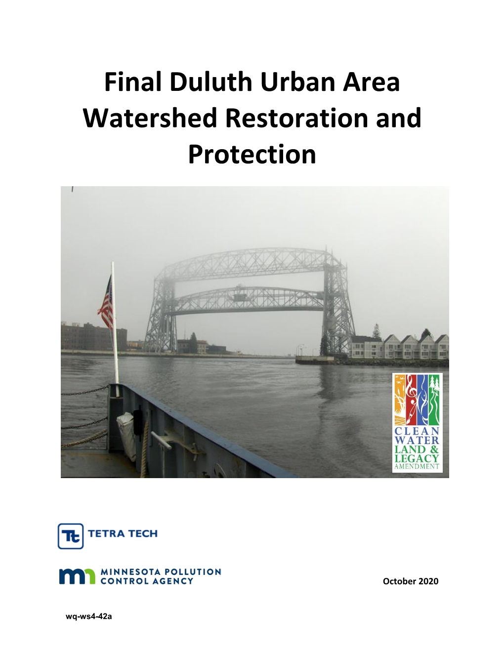 Final Duluth Urban Area Watershed Restoration and Protection Strategy