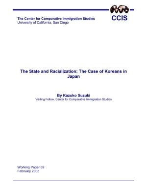The State and Racialization: the Case of Koreans in Japan