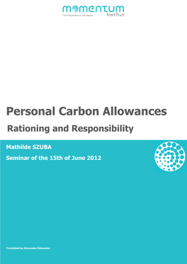 Personal Carbon Allowances