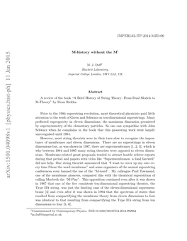 Arxiv:1501.04098V1 [Physics.Hist-Ph] 11 Jan 2015 1 2 Omsindb Otmoaypyis DOI:10.1080/00107514.20 Physics