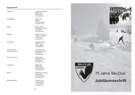 75 Jahre Ski-Club Jubiläumsschrift