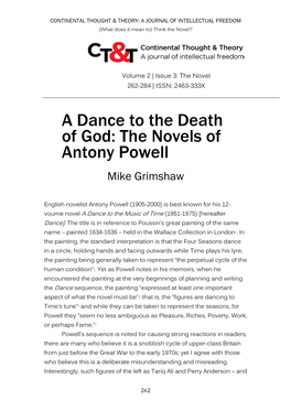 A Dance to the Death of God: the Novels of Antony Powell