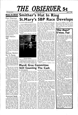 Smither's Hat in Ring St.Mary's SBP Race Develops