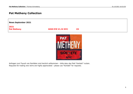 Pat Metheny Collection / Thomas Schneeberg 01.10.2021 18:53:03