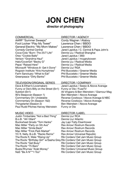 Jon Chen Resumé