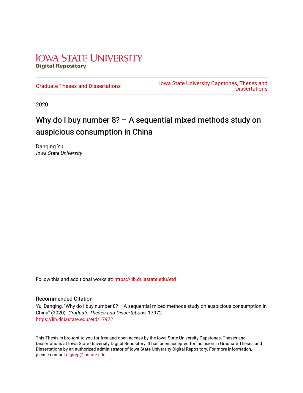 A Sequential Mixed Methods Study on Auspicious Consumption in China