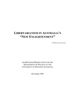 Libertarianism in Australia's