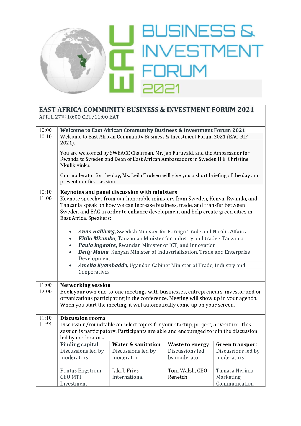 East Africa Community Business & Investment