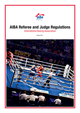 AIBA Referee and Judge Regulations International Boxing Association