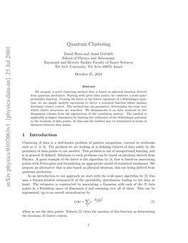 Quantum Clustering