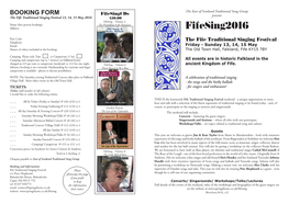 Fifesing2016 the Fife Traditional Singing Festival