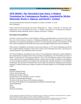 NEW BOOK&gt; the Threefold Lotus Sutra