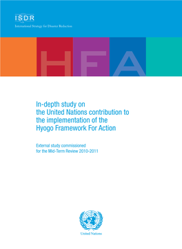 In-Depth Study on the United Nations Contribution to the Implementation of the Hyogo Framework for Action