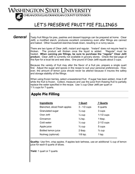 Let's Preserve Fruit Pie Fillings.Pub