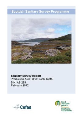 Sanitary Survey Report Production Area: Ulva: Loch Tuath