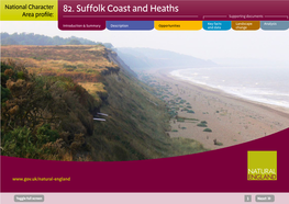 82. Suffolk Coast and Heaths Area Profile: Supporting Documents