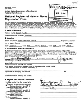 National Register of Historic Places Registration Form (National Register Bulletin 16A)
