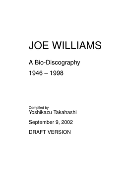 Joe Williams