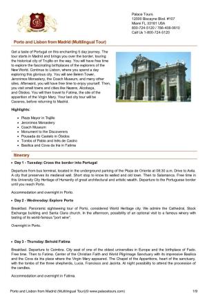 (Multilingual Tour) Itinerary