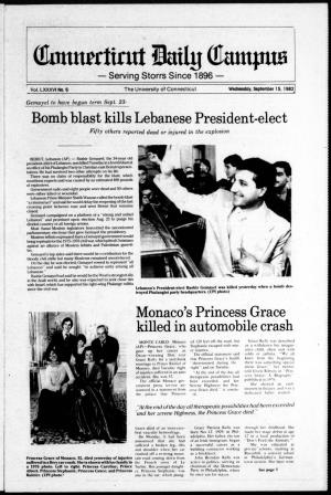 Bomb Blast Kills Lebanese President-Elect Monaco's Princess