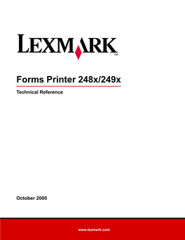 Forms Printer 248X/249X