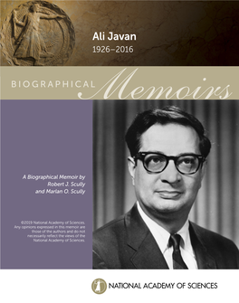 Ali Javan 1926–2016