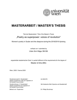 Masterarbeit / Master's Thesis