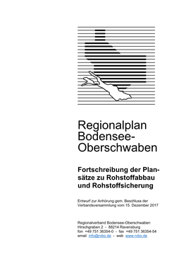 Regionalplan Bodensee- Oberschwaben
