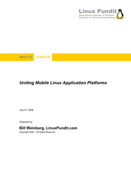 Uniting Mobile Linux Application Platforms