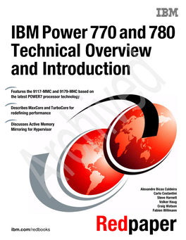 IBM Power 770 and 780 Technical Overview and Introduction