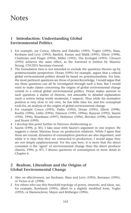 Understanding Global Environmental Politics 2 Realism, Liberalism And