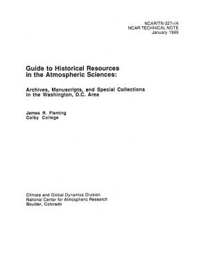 NCAR/TN-327+IA Guide to Historical Resources in the Atmospheric
