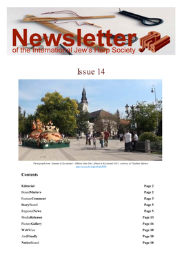 IJHS Newsletter 14, 2012