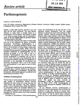 Review Article Parthenogenesis