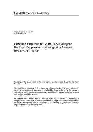 51192-001: Inner Mongolia Regional Cooperation and Integration