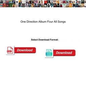 One Direction Album Four All Songs