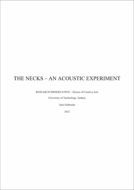The Necks – an Acoustic Experiment
