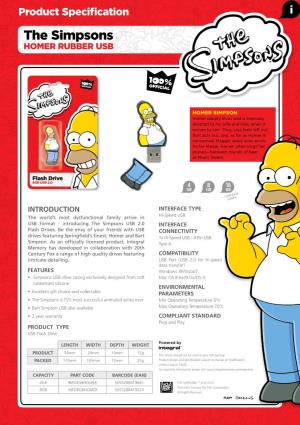 The Simpsons Homer Rubber Usb