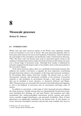 Mesoscale Processes