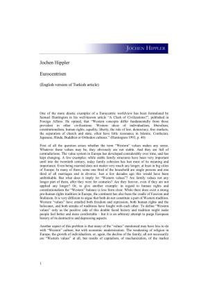 Jochen Hippler Eurocentrism