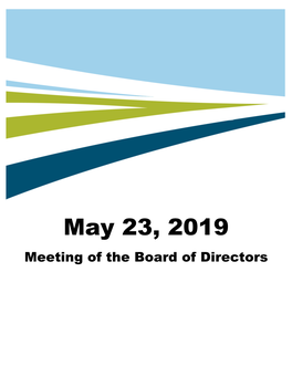 May 23, 2019 Meeting of the Board of Directors