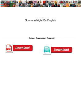 Summon Night Ds English