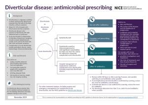 Diverticular Disease: Antimicrobial Prescribing