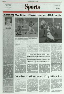 Mortimer, Glover Named All-Atlantic