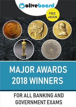 FOR ALL BANKING and GOVERNMENT EXAMS Major Awards – 2018 Winners Free Static GK E-Book