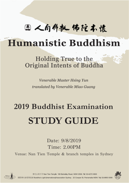 2019 BLIA Buddhist Examination Study Guide