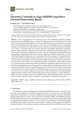 Electronic Crosstalk in Aqua MODIS Long-Wave Infrared Photovoltaic Bands