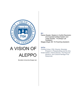 A Vision of Aleppo: Brandeis University Design Lab