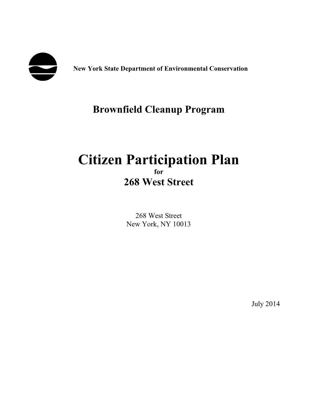 Brownfield Cleanup Program Citizen Participation Plan