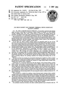 PATENT SPECIFICATION &lt;Id 1 597